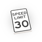30 MPH Speed Limit Street Sign - Custom Printed 2x3 Tile - Made Using LEGO® Parts