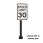 30 MPH Speed Limit Street Sign - Custom Printed 2x3 Tile - Made Using LEGO® Parts