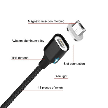 3.0A Magnetic Micro USB Android Interface Fast Charging