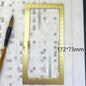 Brass Calligraphy Weight Brush and Paper Scale