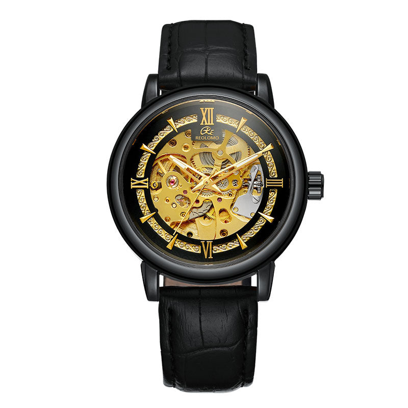 European And American-style Mens Fashionable Hollow-out Mechanical Watch