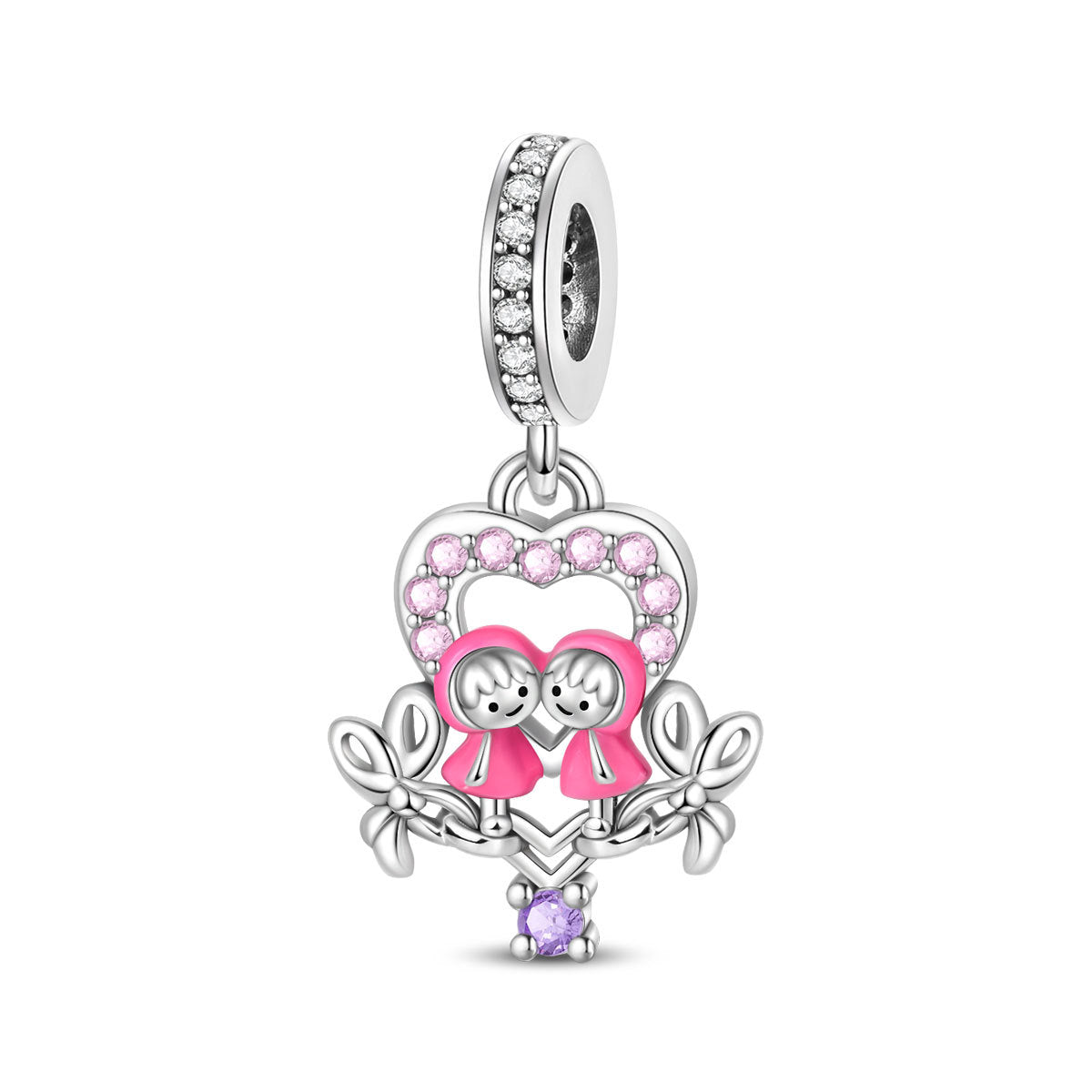 DIY Sisterhood Heart-shaped Bead Pendant Jewelry Accessory