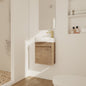 Soft Close Doors Bathroom Vanity With Sink, 16 Inch For Small Bathroom