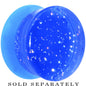 9/16 Blue Neon Glitter Saddle Plug