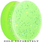 18mm Green Neon Glitter Saddle Plug