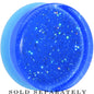24mm Blue Neon Glitter Saddle Plug
