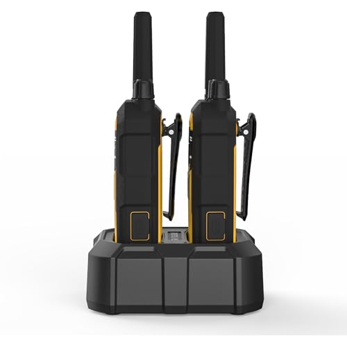 Retevis RB48 Heavy Duty Waterproof Walkie Talkies, Long Range Rechargeable Two Way Radios, Advanced Triple Proof, Vibration Reminder, for Warehousing Construction Contractor(10 Pack)