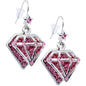 Dazzling Pink Crystal Diamond Earrings