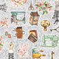 Gray Sewing Antiquities Sew Shabby Chic Cotton 44"/45" Fabric Per Yard