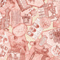 Rose Sewing Ephemera Sew Shabby Chic Cotton 44"/45" Fabric Per Yard