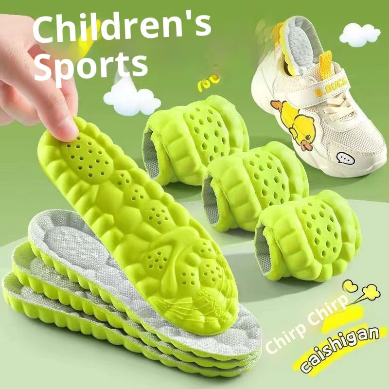 Childrens Breathable Sweat-absorbing Shock-absorbing Insoles