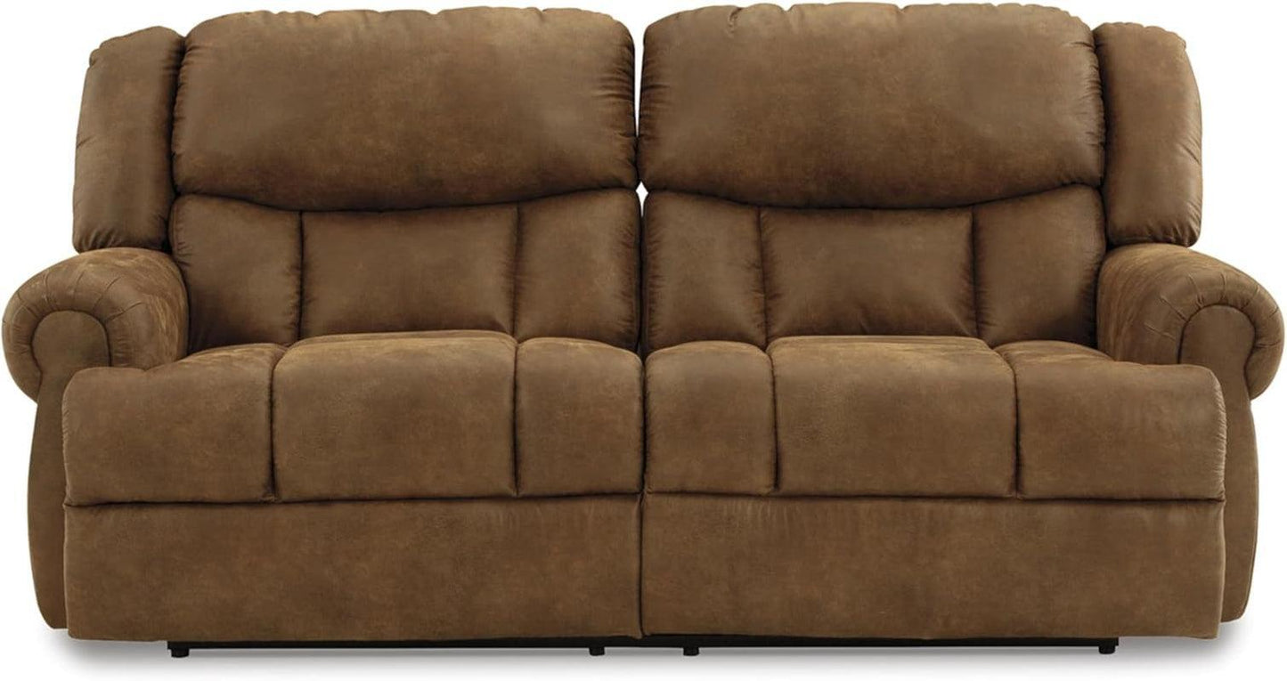 Boothbay Faux Leather 2 Seat Reclining Sofa Dark Brown