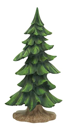 Fennco Styles Resin Christmas Tree Figurine - Decorative Holiday Tree for Christmas, Winter Festivals, Home, Desk, Mantel, Tabletop and Office Décor
