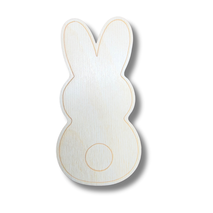 Unfinished Wood Etched Bunny Shape | Paint By Line Crafts | up to 30" DIY