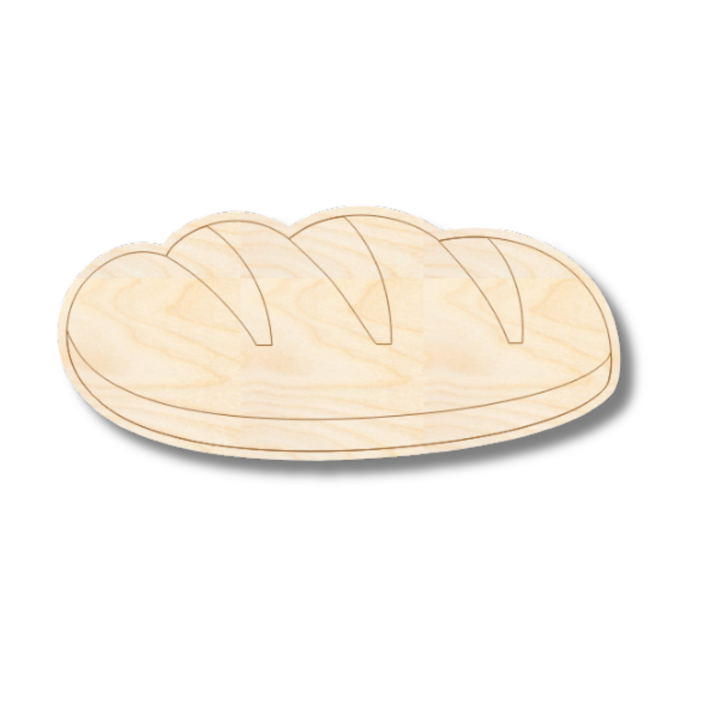 Unfinished Wood Etched Baguette Shape | Paint By Line Crafts | up to 30" DIY