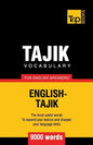 Tajik vocabulary for English speakers - 9000 words - Paperback