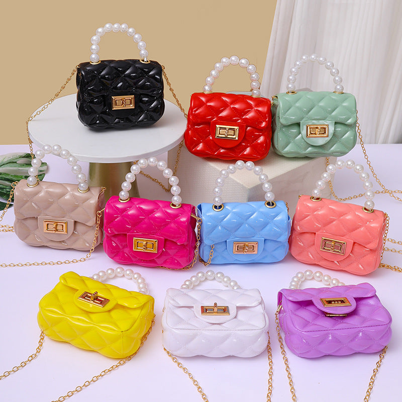 Handheld Candy Bag Solid Color Single Shoulder Strap