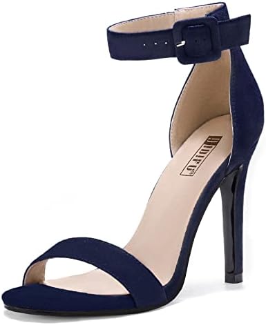 Women's Dressy Stiletto Heeled Sandals – Open Toe Ankle Strap Heels for Wedding, Party, or Homecoming
