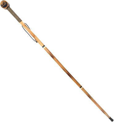 SE 3 Piece 55" Detachable Pine Wood Walking/Hiking Stick with Metal Tip, Reinforced Rubber Tip, and Water-Resistant Travel Pouch - Portable and Durable for Outdoor Adventures