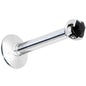 16G Black 2mm Gem Internally Threaded Labret Monroe Tragus
