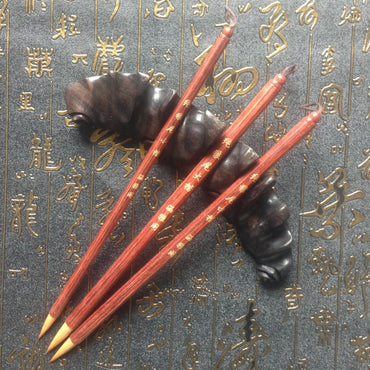 Red Sandalwood Teeny Hook Line Calligraphy Pen.