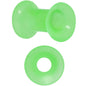 4G Thin Flexible Green Silicone Double Flare Tunnel Plug Set
