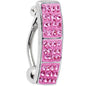 Top Mount Pink Lustrous Crystal Belly Ring