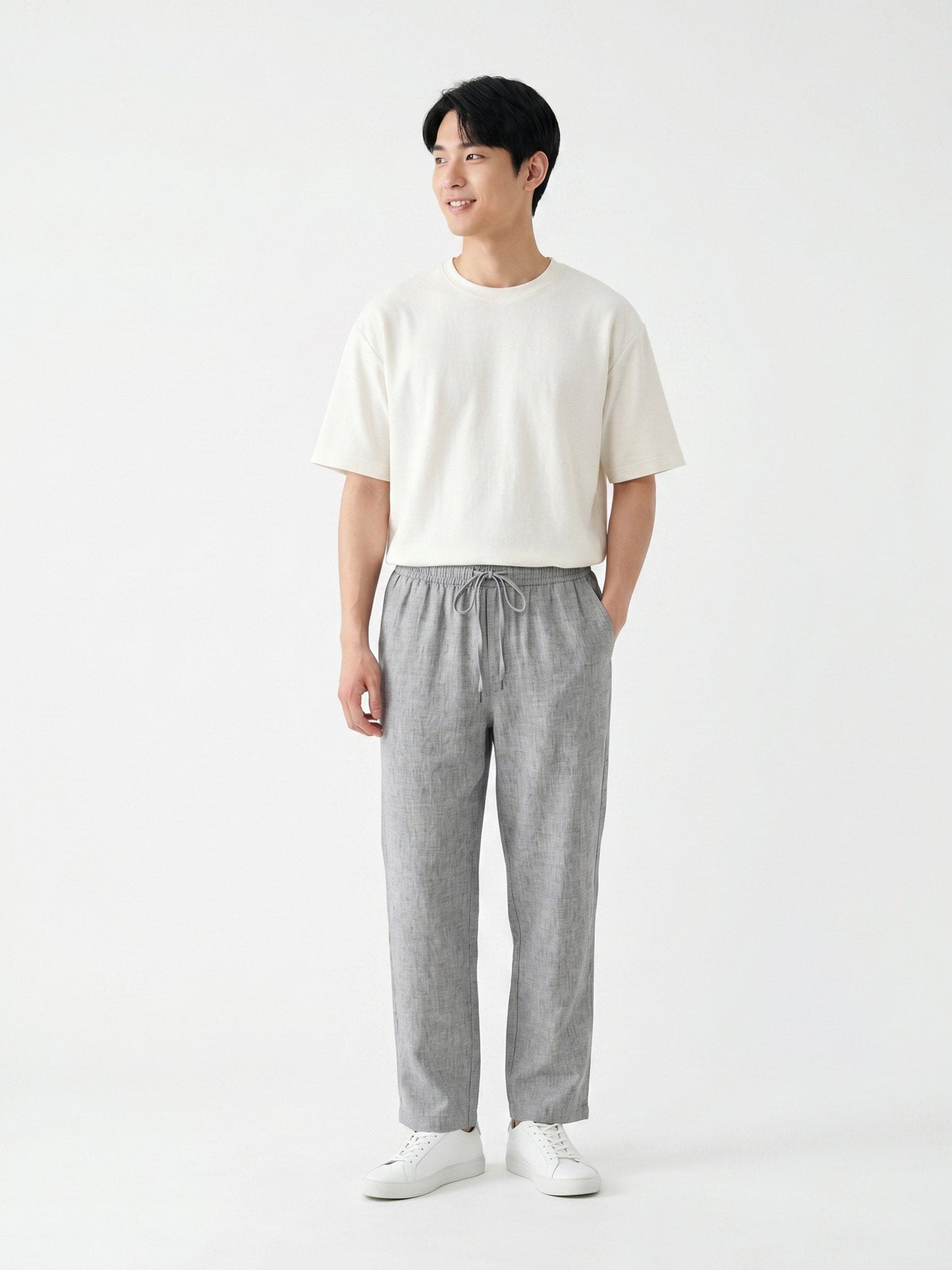 Mens Lightweight Cooling Loose-fit Casual Pants
