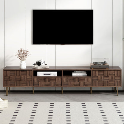TV Stand With 2 Drawers, Media Console Table, Storage Cabinet With Cable Management