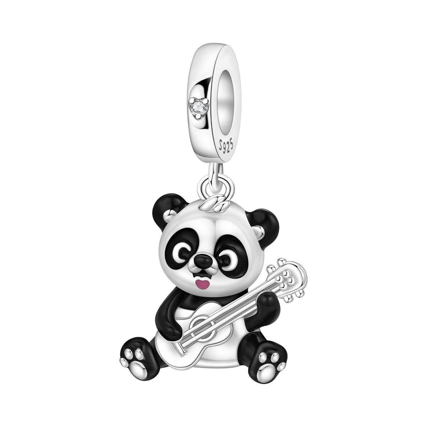 Cute Bamboo Panda DIY Copper Bead Pendant Jewelry Accessory