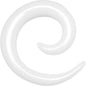 6G White Acrylic Spiral Taper