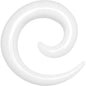 4G White Acrylic Spiral Taper