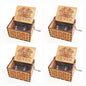 Antique Carved Wooden Hand Crank Spirited Away Music Box Christmas Gift Birthday Gift Party Decoration