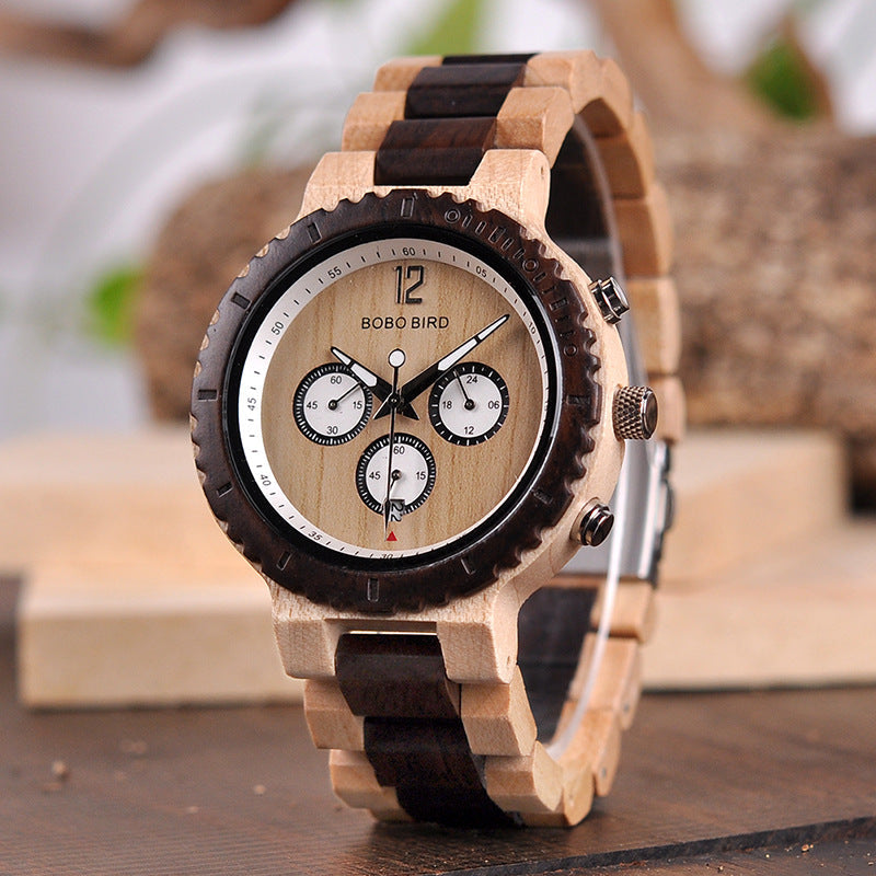 R08 Classic Wooden Analog Quartz Watch
