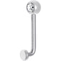 14G 5mm Clear Gem Vertical Hood Piercing -1/2 2.5mm Rise