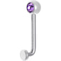 14G 5mmTanzanite Gem Vertical Hood Piercing -1/2 2.5mm Rise
