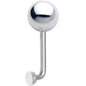 14G 8mm Steel Ball Vertical Hood Piercing -7/16 2.5mm Rise