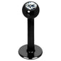 16G Black Gem Titanium Labret Monroe Tragus