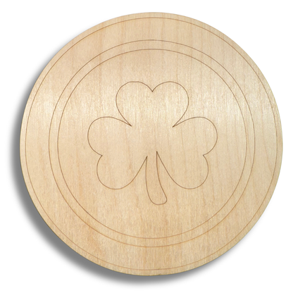 Unfinished Wood Etched Gold Coin Shape | Paint By Line Crafts | up to 30" DIY