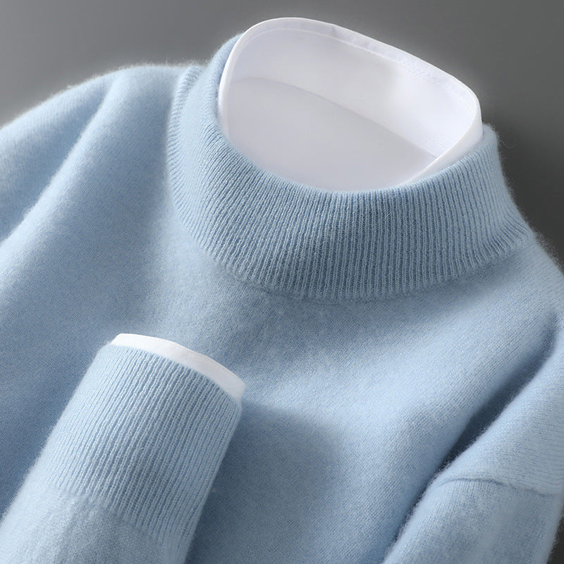 Men's Casual Loose-Fitting Cashmere Base-Layer Sweater