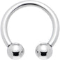 12G Internally Threaded Horseshoe Circular Barbell - 1/2 5mm