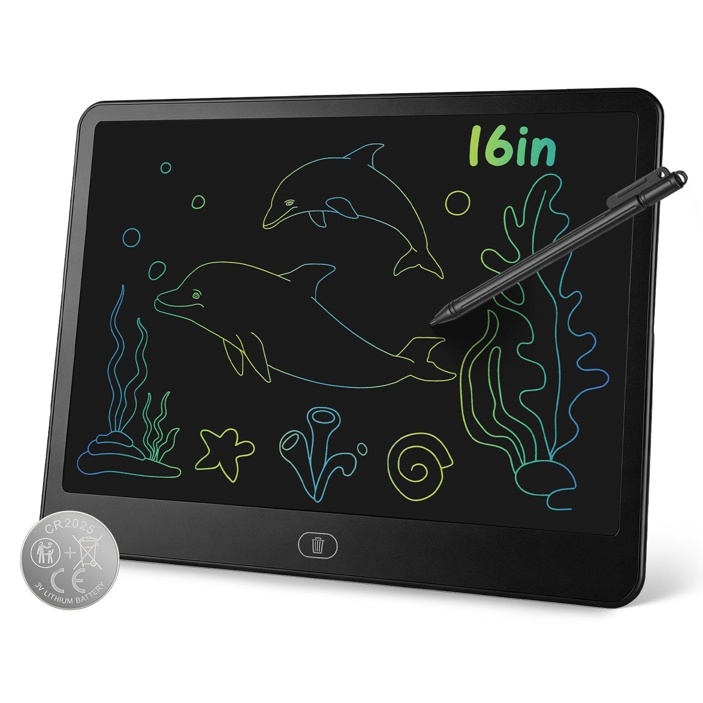 LCD Writing Tablet for Kids with Stylus & Lock Function