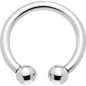 10G 5/8 Internally Threaded Steel Horseshoe Circular Barbell