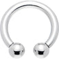 8G 5/8 Internally Threaded Steel Horseshoe Circular Barbell