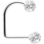 16G Clear Acrylic Glitter Ball Lippy Loop Labret