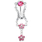 Pink Cubic Zirconia Flower Garden Belly Ring