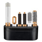 Cross-border Foreign Trade Popular Multi-functional Airy Curl Hot Air Comb Blowing Combs Hair Curler Straight Comb Hair Dryer