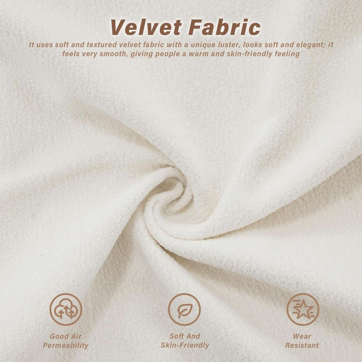 White Velvet Pet Hair Resistant Modular Recliner Sofa