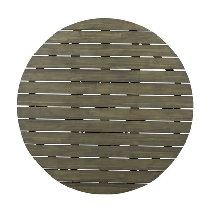Outdoor Dining Set Acacia Wood 5 Piece Round Table