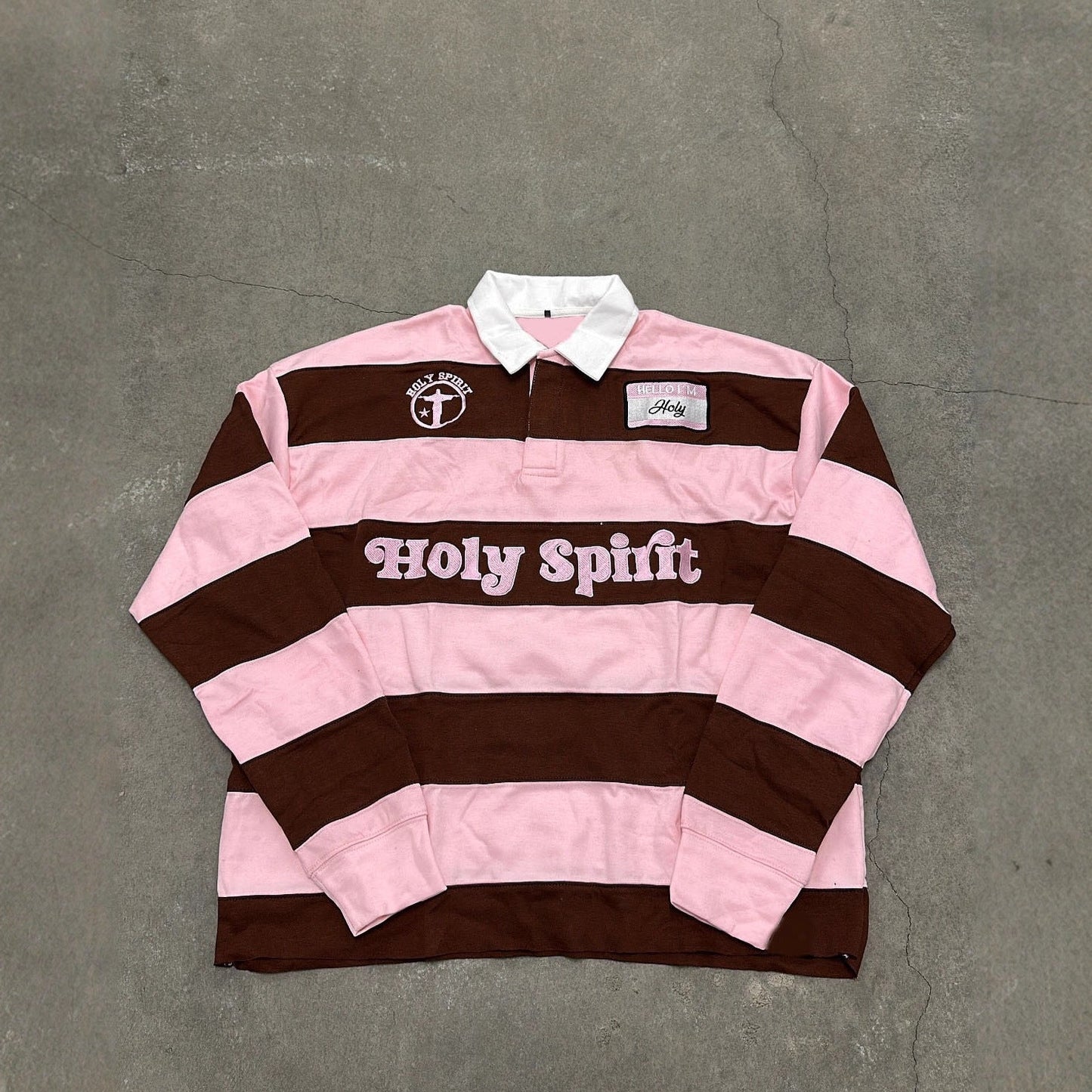 Retro Striped T-shirt With Letter Embroidery Top